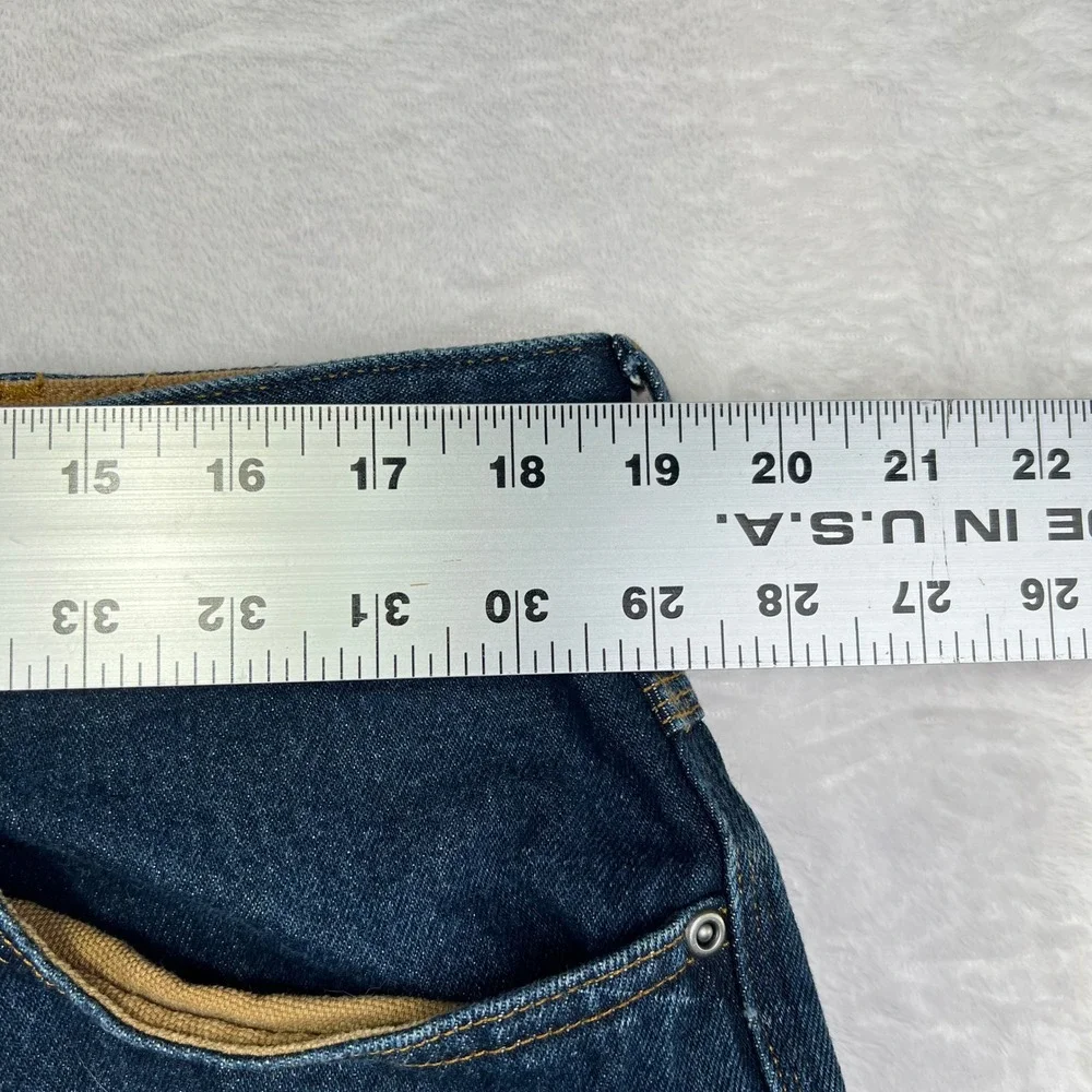 Duluth Trading Co Jeans Mens 38x32 Blue Denim Straight Leg Workwear